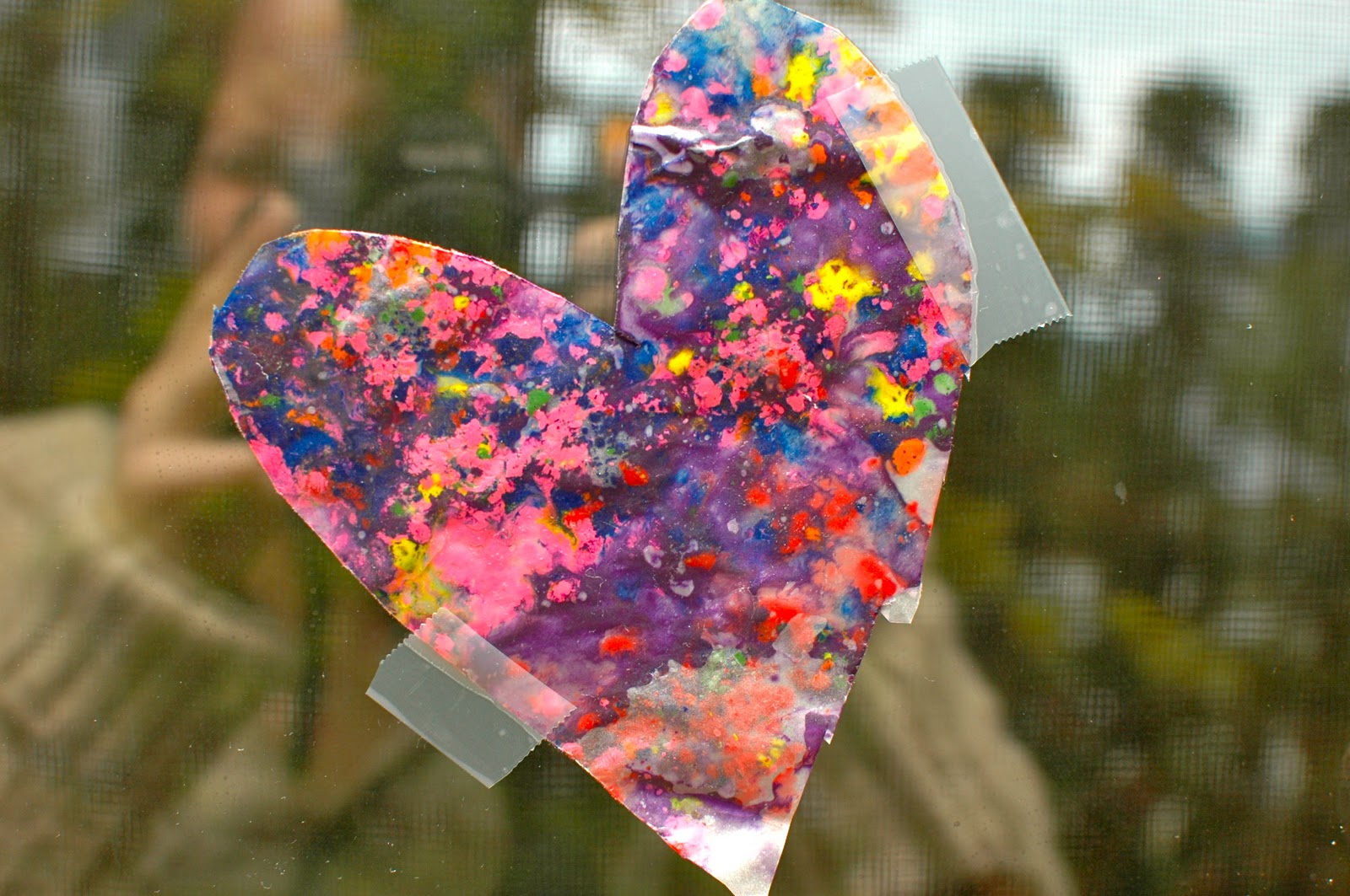 A busy lizzie life Melted crayon window decorations