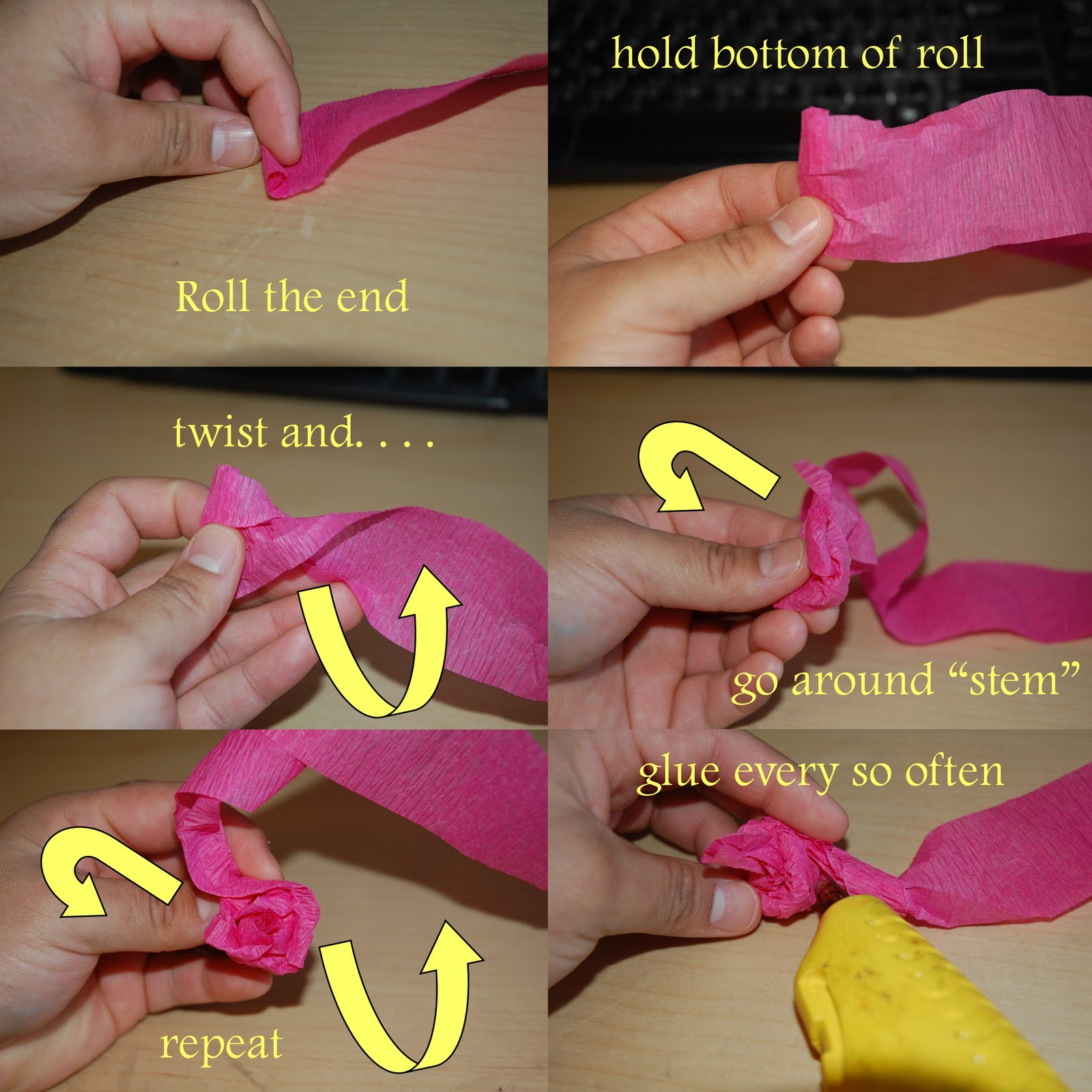 Knocking it off... How To Crepe paper rose pomander ball and topiary