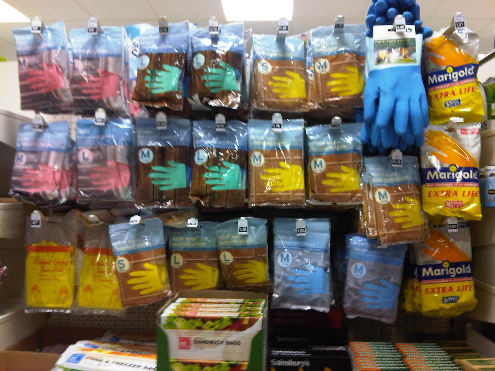 Year 1 and 2 context conventional packaging for rubber gloves