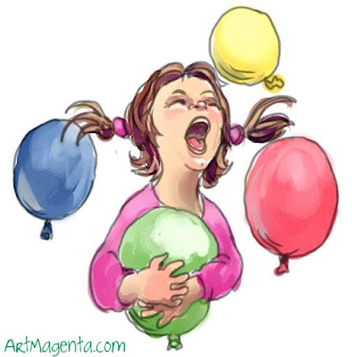 Balloons is a sketch by illustrator Artmagenta