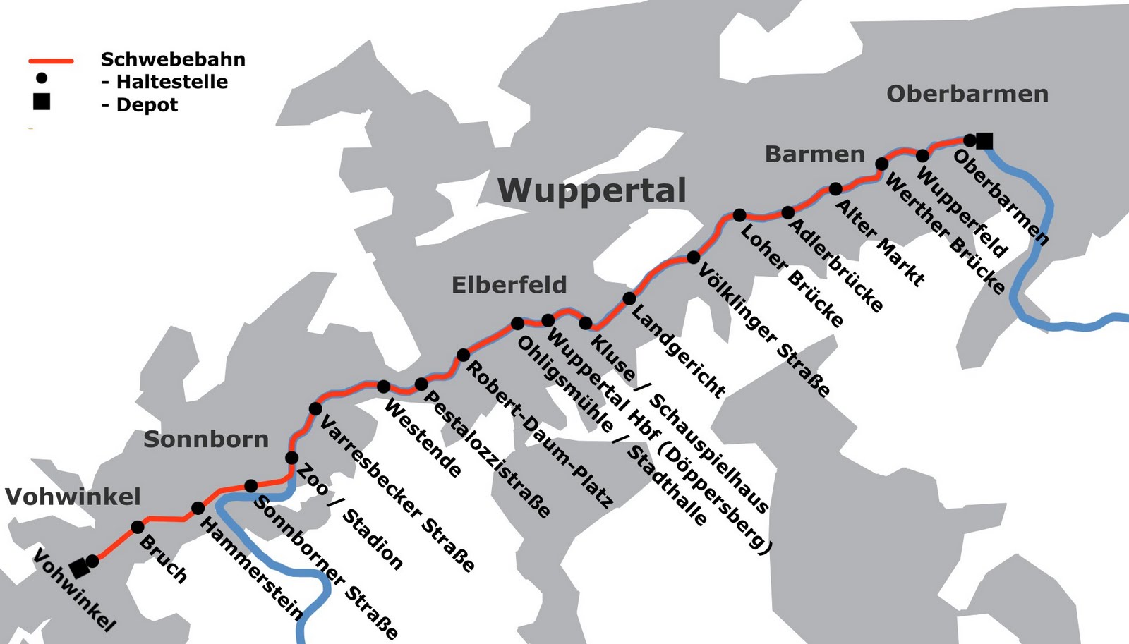 Notas perdidas en la web: Schwebebahn de Wuppertal