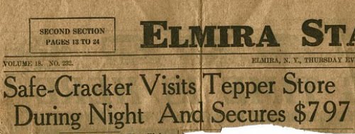 17. "Elmira, NY, April 1925: the stamp collection that WASN'T stolen"
