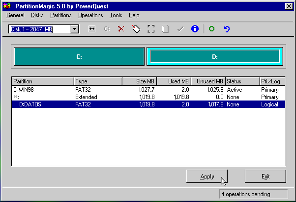Prácticas de taller: Particiones del Disco Duro