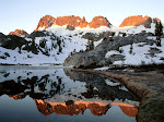 minarets reflected in lake ediza