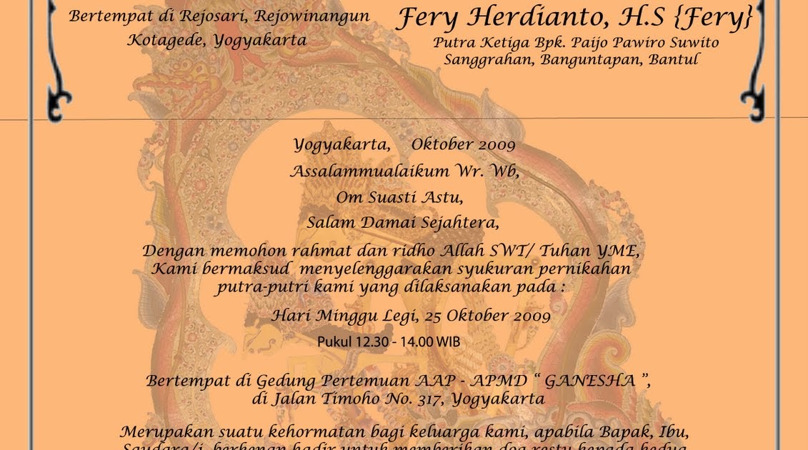 Beautifull Contoh Undangan Pengajian, Terbaru!