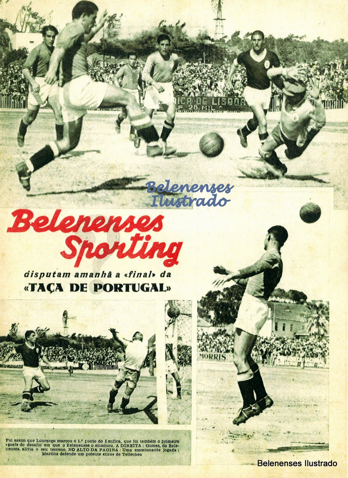 Belenenses Ilustrado A meiafinal da Taça de Portugal de 194041