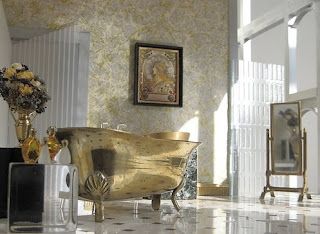 Colores para Decorar: Baños Dorados, un lujazo