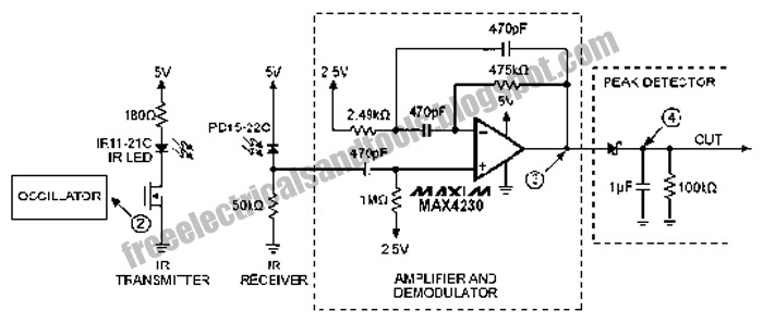 Swith For diagram: Infrared IR Proximity Distance Sensor Circuit