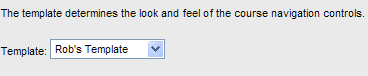 Courseware Template Selector