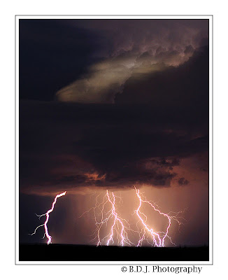Intense CG lightning from 6/8/09 storm Hamlin, TX.