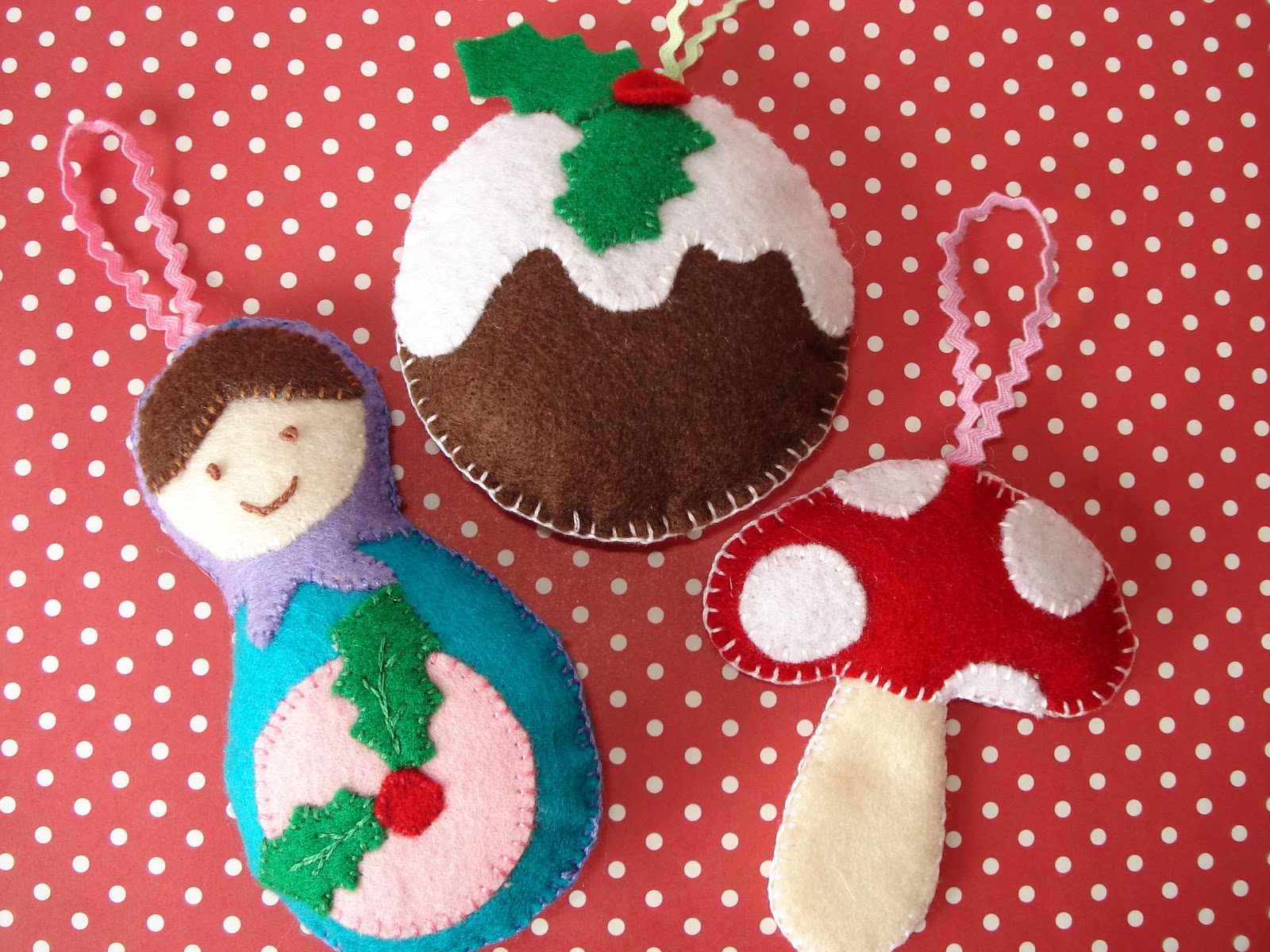cupcake cutie Felt Christmas Decorations