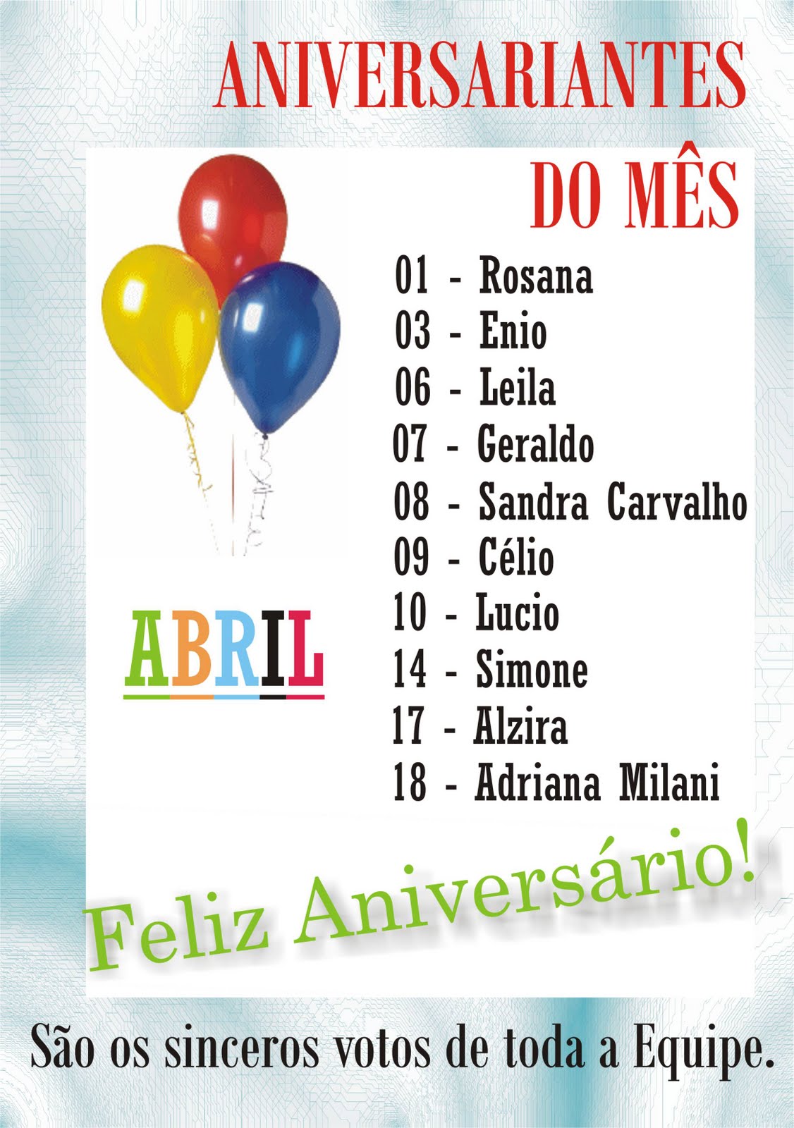 CASA DO CAMINHO ANIVERSARIANTES DO MÊS CASA DO CAMINHO ANIVERSARIANTES DO MÊS