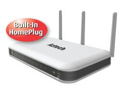 200Mbps HomePlug AV 4-Port Wireless Draft-N Router