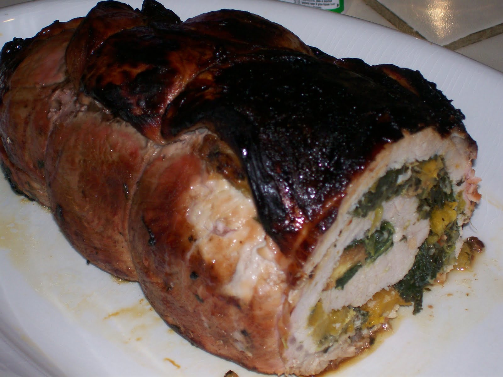 Dinners by Pharrell Recipes: Pork Loin Roast Stuffed with Spinach and
