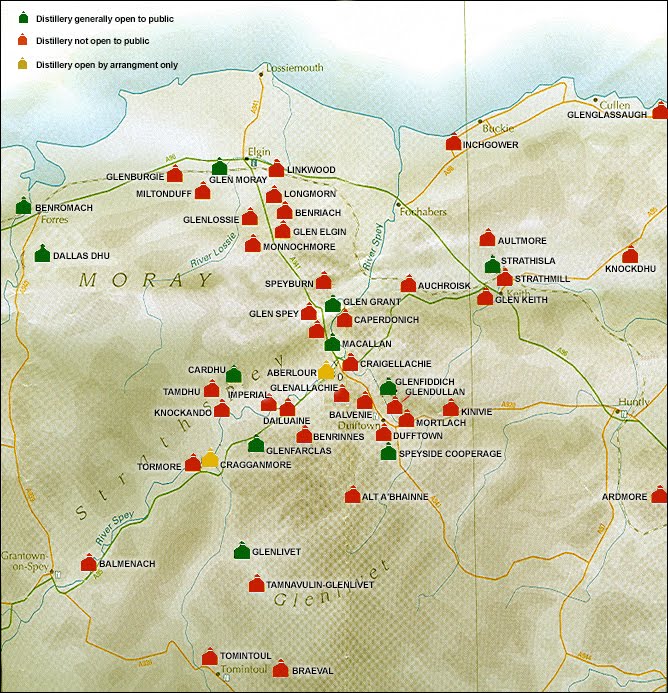 Highland Distilleries Map