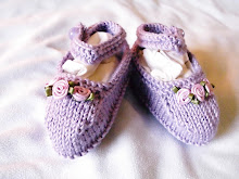 Lilac ankle straps with rosebuds