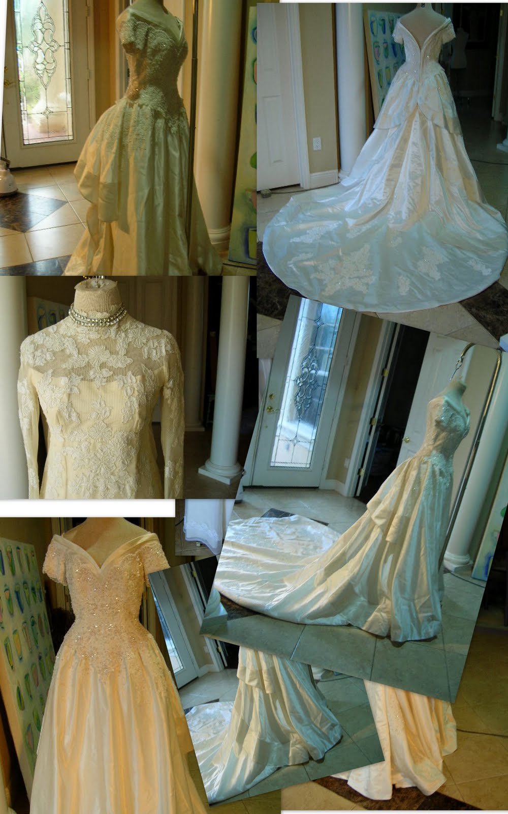 VINTAGE WEDDING DRESSES,........HEADPIECES...... AND ACCESSORIES