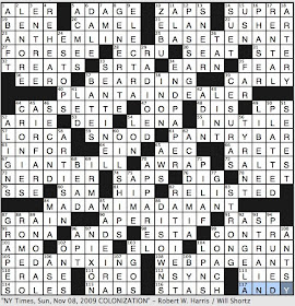 Rex Parker Does The Nyt Crossword Puzzle Indian Bovine Sunday Nov 8 2009 Group With 2002 Hit Girlfriend Diner Manager Waitress In Garfield Sherry Like Wine Gibson Necessity