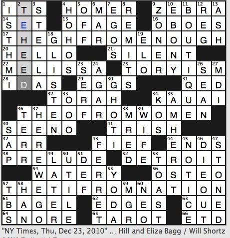 Rex Parker Does the NYT Crossword Puzzle: Many a Justin Bieber fan / WED  12-22-10 / Kirk's foe in a Star Trek sequel / General played by Fonda (in  1976), Peck (1977) and Olivier (1981)