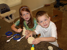 Mariah and Jayden playing with play-doh