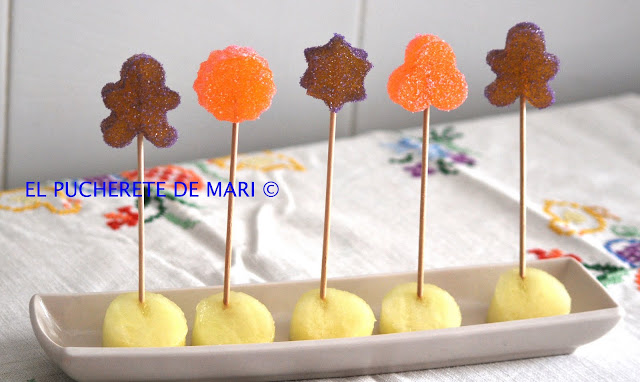  PIRULETAS DE MANDARINA CON BASE DE MELÓN 