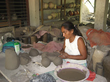 Creating the pottery