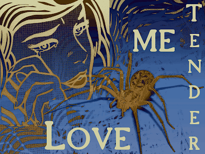 woman spider blue love