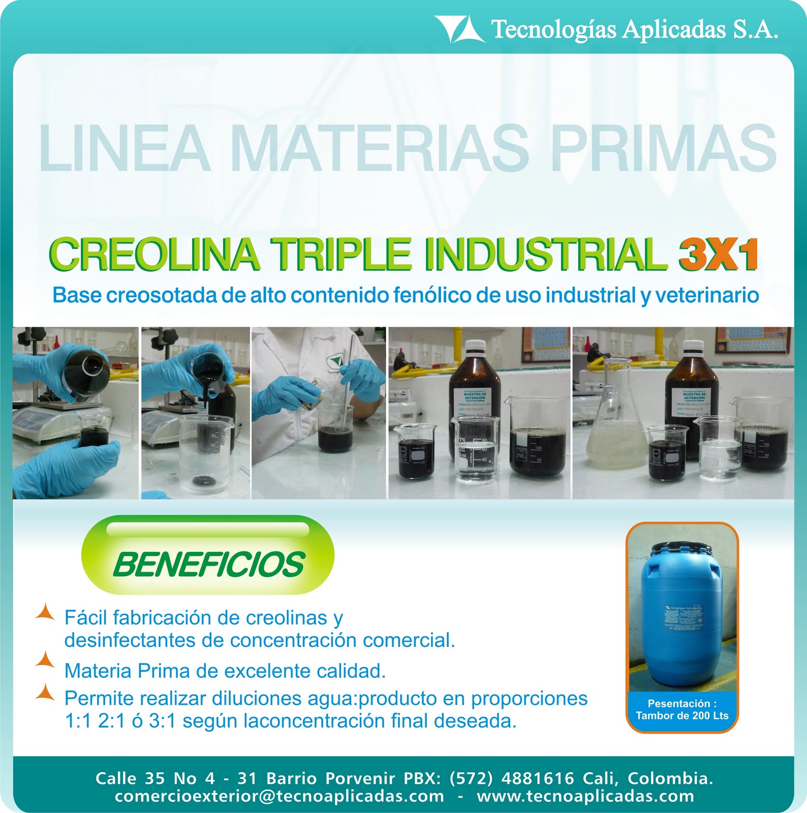 CREOLINA Instrucciones para la preparación