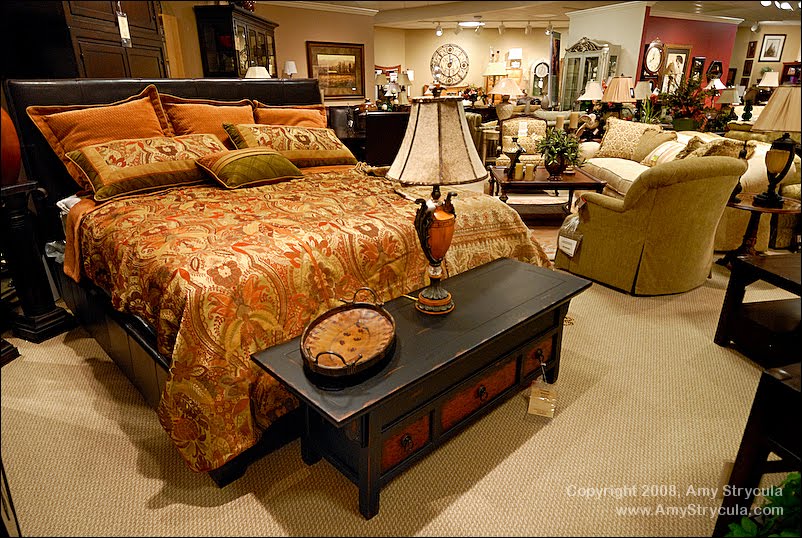 Bedroom Set In An Upscale Furniture Store