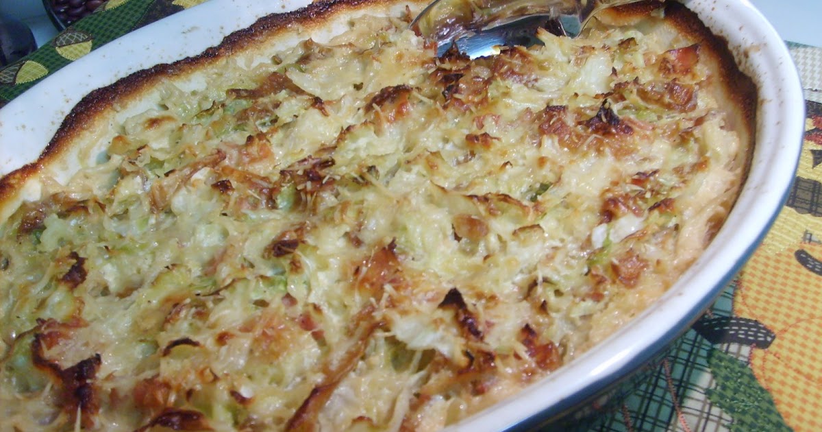 The Open Pantry Cabbage, Caramelized Onion, and Bacon Gratin