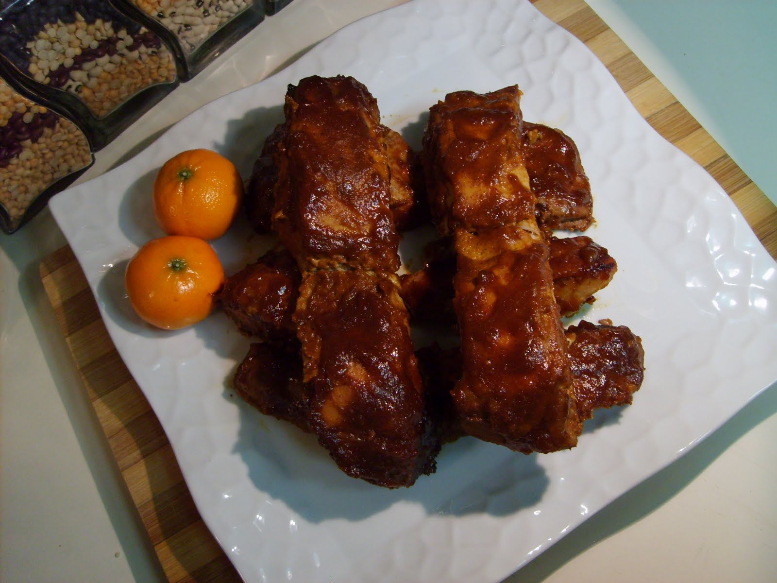 The Open Pantry Carolina Style Nectarine BBQ Pork Ribs