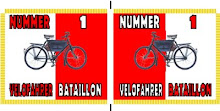 Red/White Flag for cyclist unit