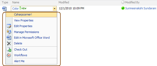SharePoint: Adding Context Menu in SharePoint List or Library using ...