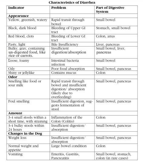 Stool Odor Chart