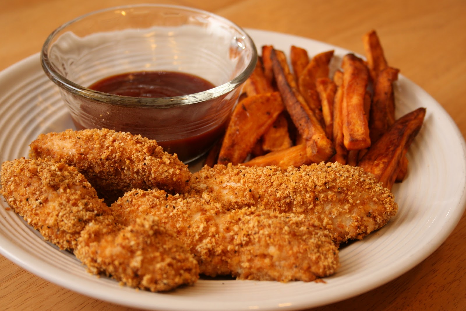 The Hunger Extinguisher Chicken Nuggets and Sweet Potato Fries
