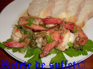 Creveti cu usturoi (Garlic shrimp)