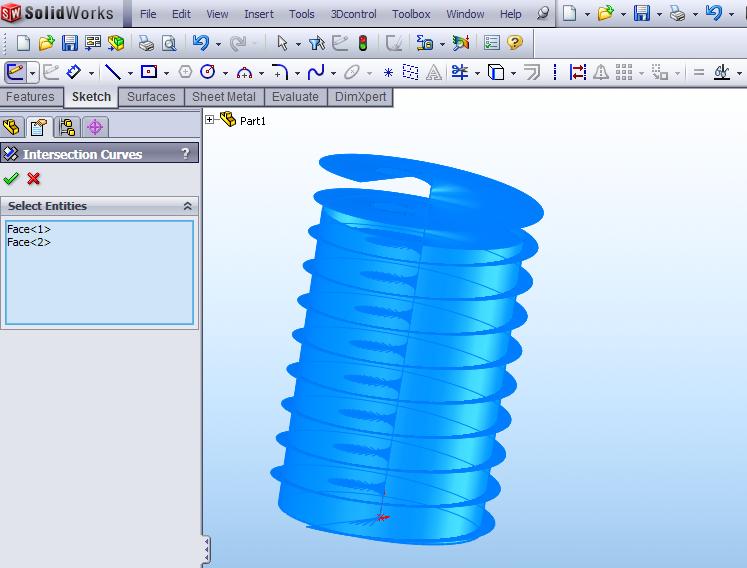 Design blog: Creating the helix in Solidworks...