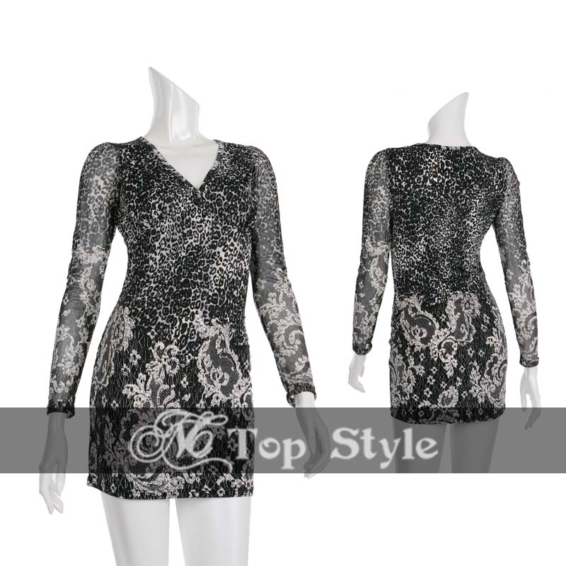 NC topstyle: Elegance Long sleeve leopard Dress