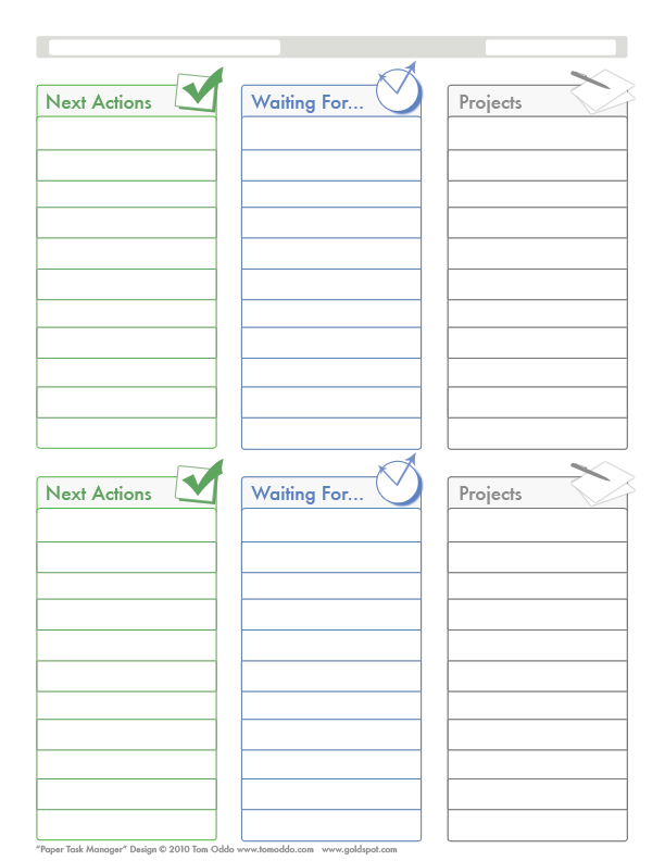 The Gold Standard: Free Download - Paper Task Manager