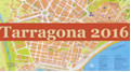 Dos tarragonins donant suport a la candidatura de la ciutat de Tarragona a la Capital Europea de la Cultura 2016.
