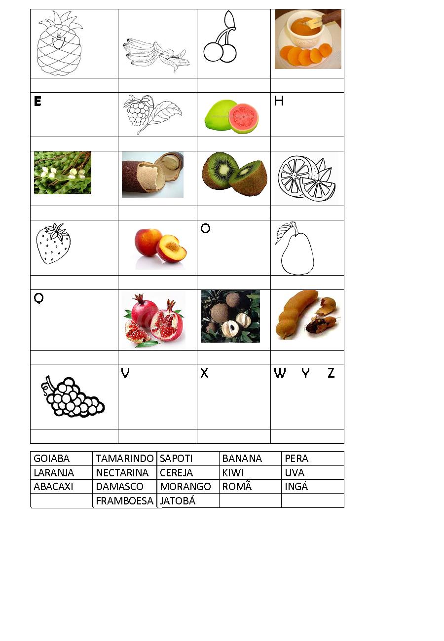 Conhecendo Os Nomes Das Frutas Atividade Diagnostica Para Imprimir Images