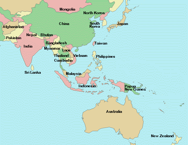 Labeled Map Of Asia 36