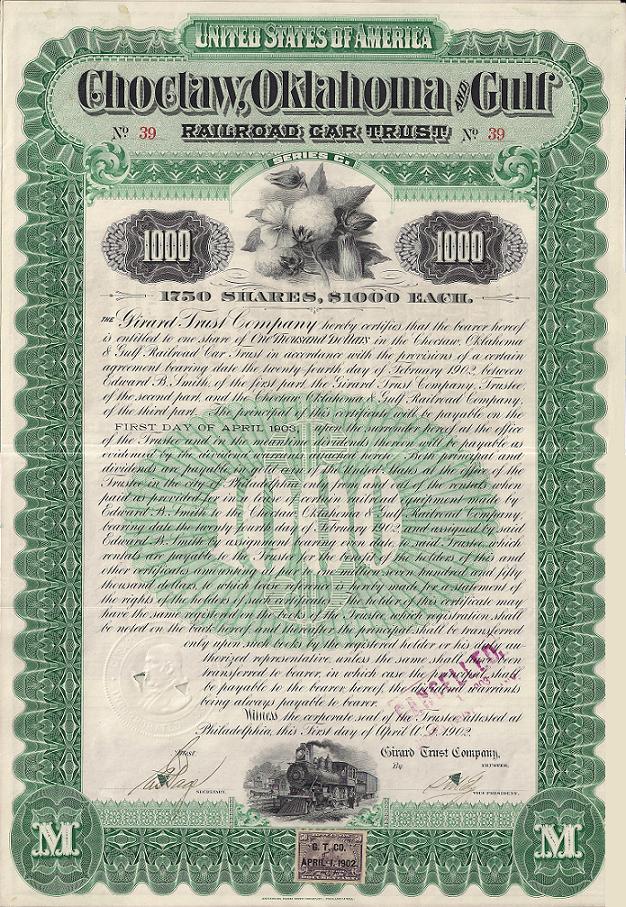 1898 Revenues Documentary Printed Cancels The Girard Trust Company