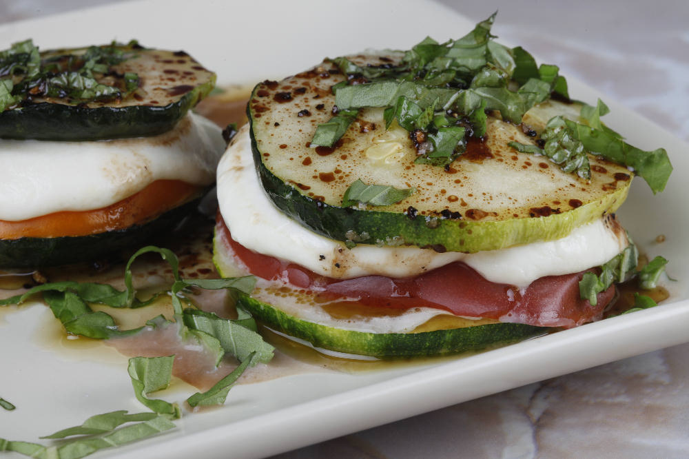 Zucchini, mozzarella and tomato stacks | C-J Recipes