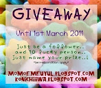 @1 mac: Giveaway!! Just Name your prizes