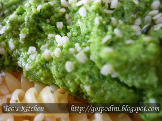 Pesto cu spanac si seminte de canepa