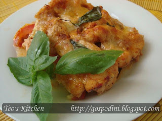 Pui caprese la cuptor