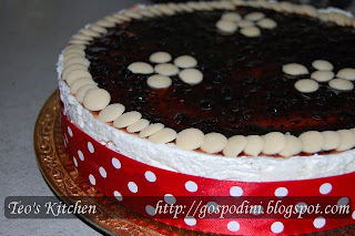 Cheesecake cu jeleu de coacaze