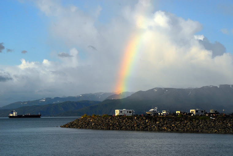 Rainbow Looking Out at the Bay at the Homer "Spit"