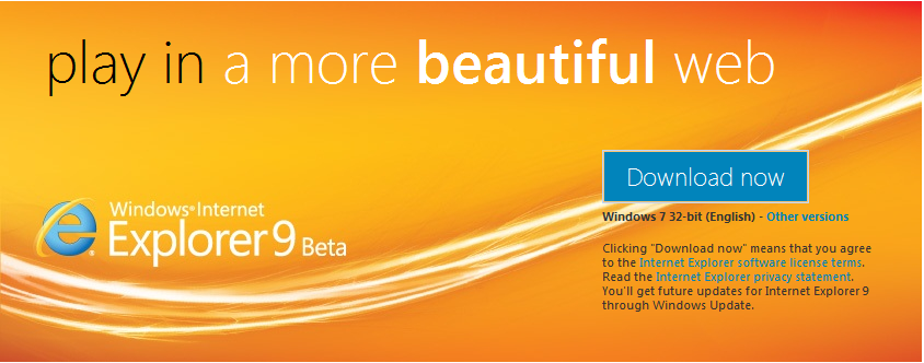 The Technology Corner: Microsoft Internet Explorer 9 Beta Now Available For  Download